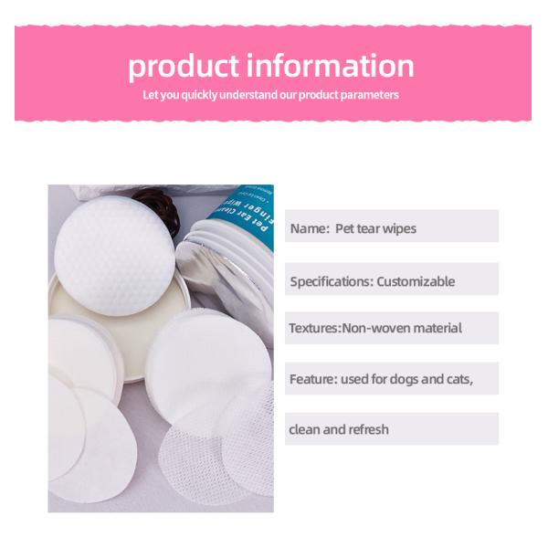 Customized Dog Teeth Cleaning Wipes Nonwoven Clean Teeth Finger Pads