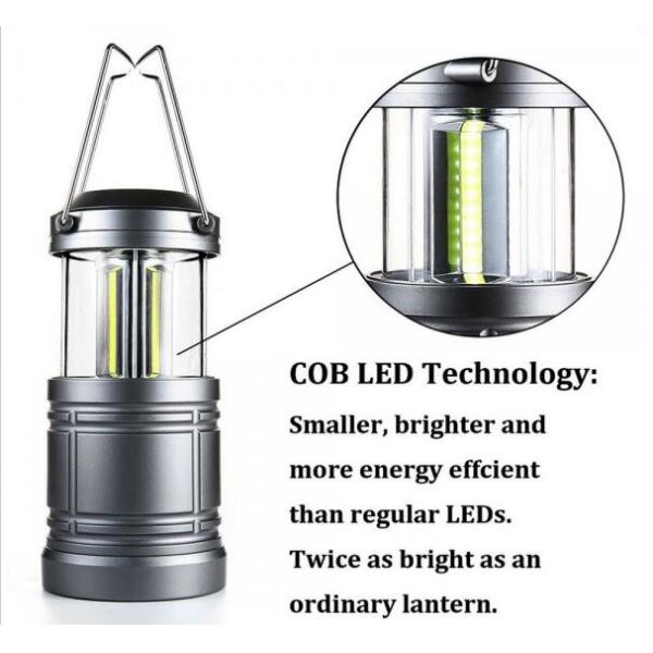 Magnet Base 3W Electric Camping Light , Collapsible Portable Camping Tent Lights