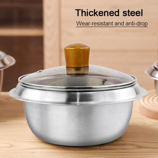 High Quality Food Cooking Pot 304 Stainless Steel 18cm 20cm 22cm Restaurant Stock Pot Set Cooking Pot