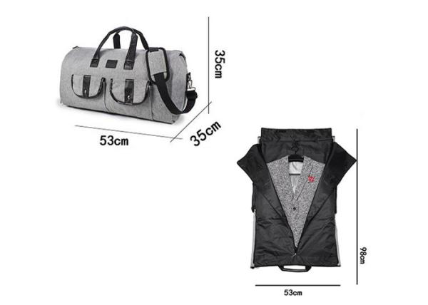 Mens Polyester Lightweight Packable Duffle Carry On Travel Weekender Bag With Shoes