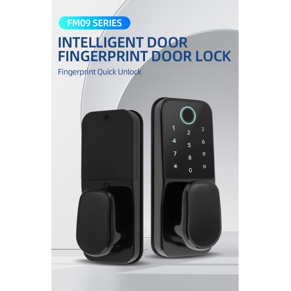 YAGU Smart Locks Biometric Password and Fingerprint Electronic Replacement Ball Lock Aluminum or Wooden Door Lock TTLOCK APP