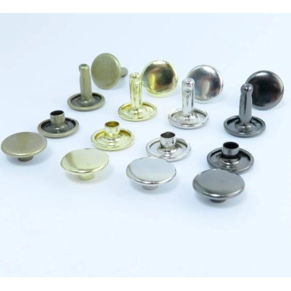 Custom Stainless Steel Leather Rivets with Double Cap DIN Standard RoHs Certificate