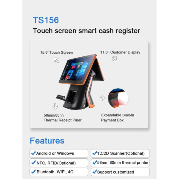 Manufacture POS PC with 15 inch Capacitive Touch Screen and Aluminum Alloy Stand