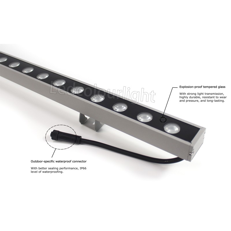 DMX512 Control LED Wall Washer Lights DC24V 24W IP66 for Building Facade