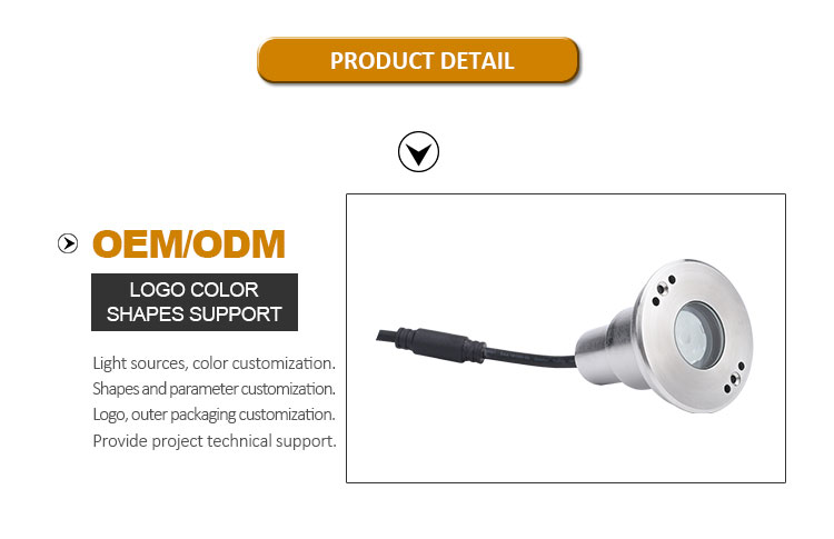 LED Mini 1W 12V DC 8° Узочный угол луча IP68 водонепроницаемый маркерный индикатор наружного ландшафта