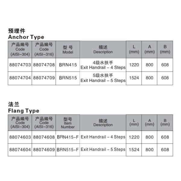 поручни бассейна СС316 1.0мм съемные