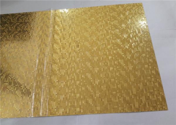 Gold Mirror Embossed Aluminum Sheet , Embossed Aluminum Panels Construction Usage