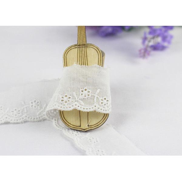 Вышитая лента Скаллоп Анлайсе Бродерие отделки шнурка отверстии хлопка для костюмов младенца