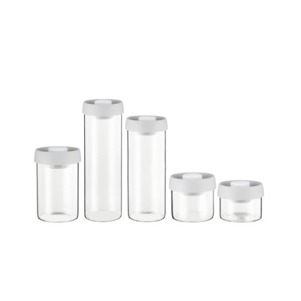 Microwave Safe Wide Mouth Glass Canister With Vacuum Lid 380ml To 1500ml