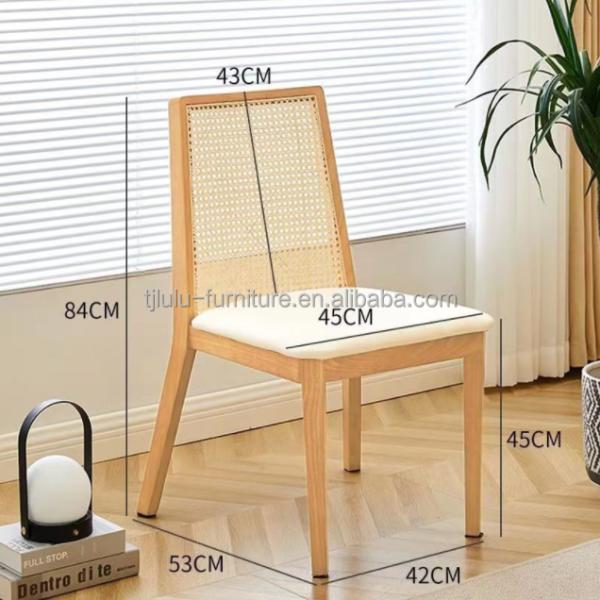 NC/PU Paint Finish Wood Upholstered Dining Chair for Modern Nordic Design and Solid Wood Style