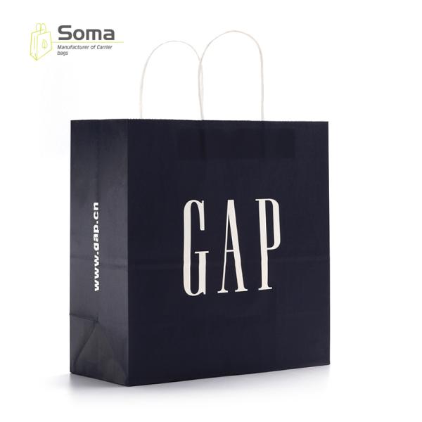 Grocery Full Color Printing Eco Friendly Kraft Paper Gift Bag