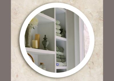 Anti Fog Smart LED Bathroom Mirror , Round Illuminated Bathroom Mirror