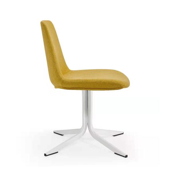 NO Folded Office Fashion Sofa Chair with Metal Legs and Multi-color Fabric Lounge