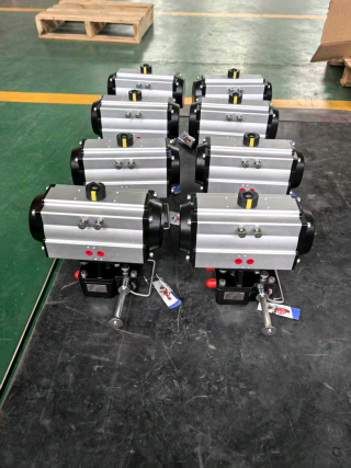 Agructeur pneumatique en acier inoxydable à action inoxydable compacte.