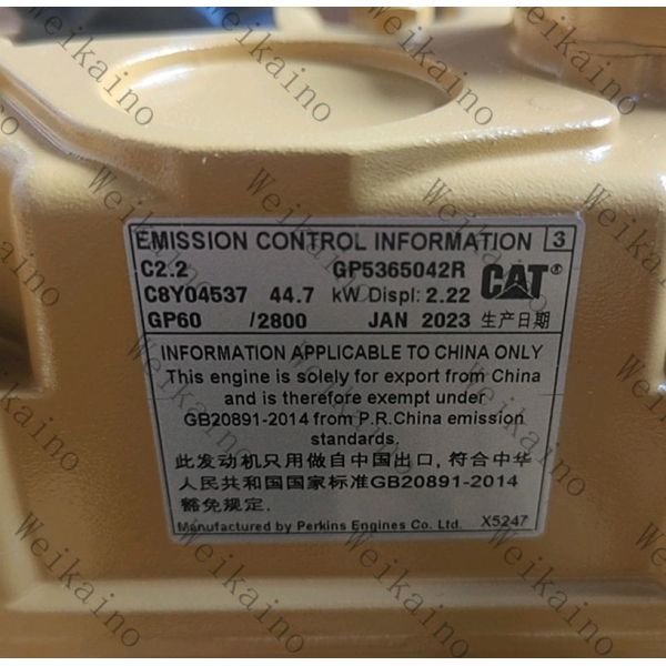 4 Cylinder Cat C2.2 Engine Diesel Engine High Speed Heavy Duty