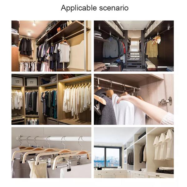 Adjustable Round Closet Pipe Wardrobe Rail Centre Support Brackets for 80-120mm Height