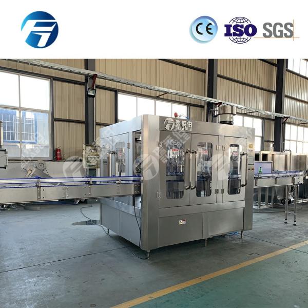 Juice Drinks Glass Bottle Filling Machine / Wine Bottling Equipment High Speed