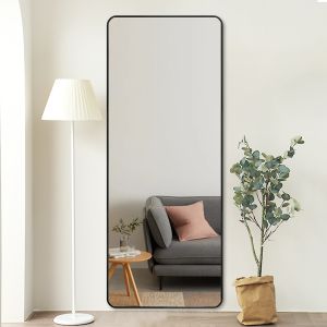 Aluminum Alloy Framed Full Length Dressing Mirror Wall Mounted Floor Standing
