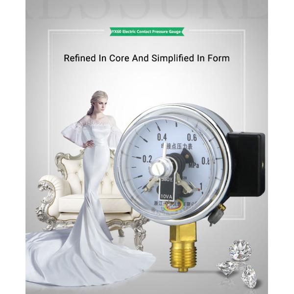 High Pressure Hydraulic Oil Pressure Gauge with Electrical Contact Range 60MPa