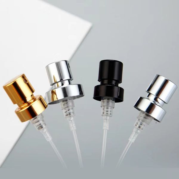 13mm 15mm 18mm 20mm Shiny Silver Gold Aluminum Shell Crimpless Perfume Atomizer Fine Mist Sprayer