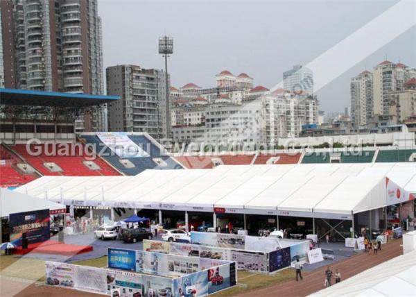 Custom 30 X 50 Frame Tent White , Water Resistant Tent  For Auto Show Exhibition