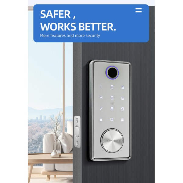 YAGU Mini Short Smart Lock Keyless Entry Password IC Card Key Anti-theft Lock Office Automatic Digital Code Deadbolt Door Lock