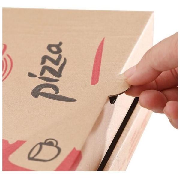 Food Grade Flute Corrugated Custom Printed Size Caja Para Pizza Design Cardboard Carton Pizza Box