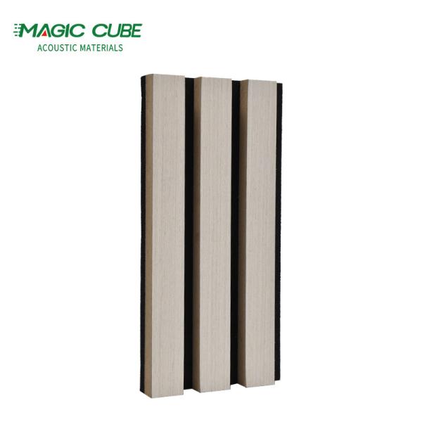 Fire Retardant Wooden Slat Acoustic Panels with Polyester Fiber Base