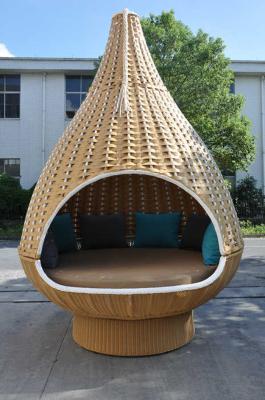 Durable Discount Rattan Furniture 7PCS Rattan Hanging Chair / Daybed With Round Base