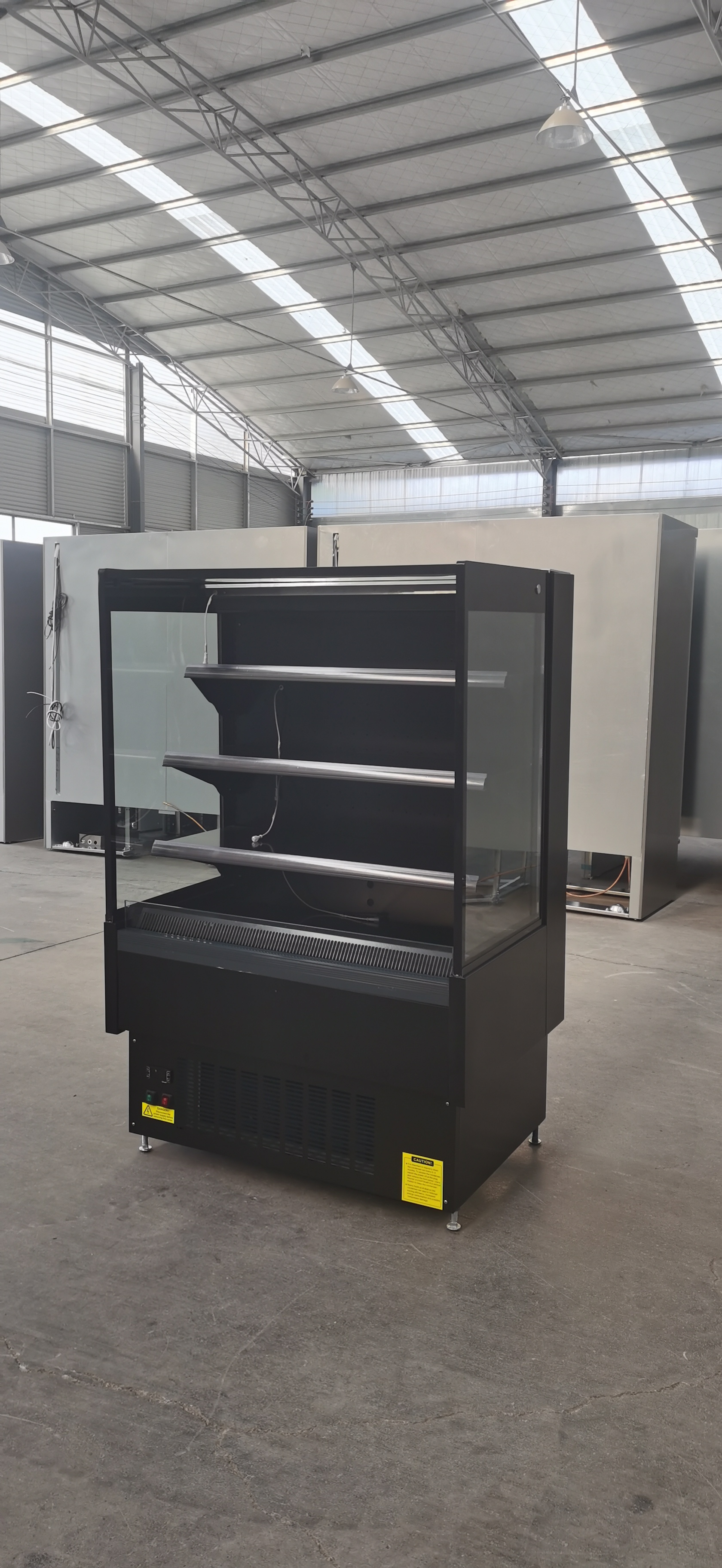 SEMI вертикаль Refrigerated самосхват квадрата и идет охладитель R404a дисплея