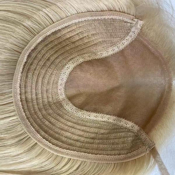 Wholesale 24# color  Silk Base Closure Topper Virgin Human Hair Toupee Replacement System for Women Cheaper Price Hairpiece