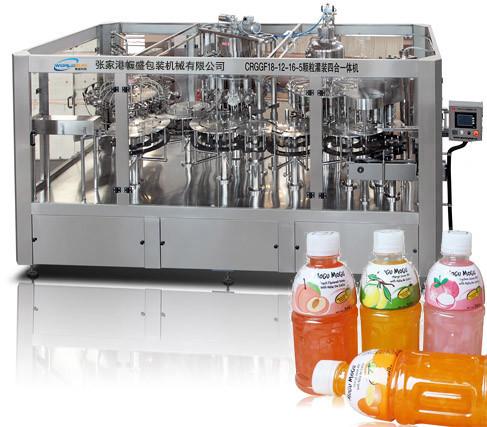 18000 Bottles/Hour 0.5L Juice Filling Machine automatic 4 in 1 pulp juice filling