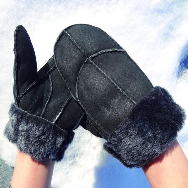 Manufacture customized lamb fur women men mitten lining shearling sheepskin mitten glove