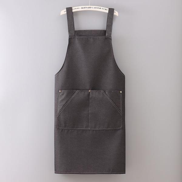 Custom Denim Hairdresser Garden Tools Apron with Pockets Support 7 Days Sample Order