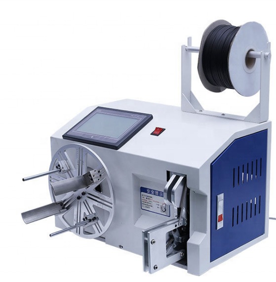 Semi-Automatic Fiber Cable Coiling Machine with Adjustable Winding Size (50-150MM) and PLC Program Control for AC220V Power Supply