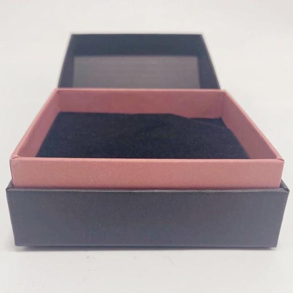 Book Style Jewelry Paper Box Black Color Cardboard Jewellery Packaging