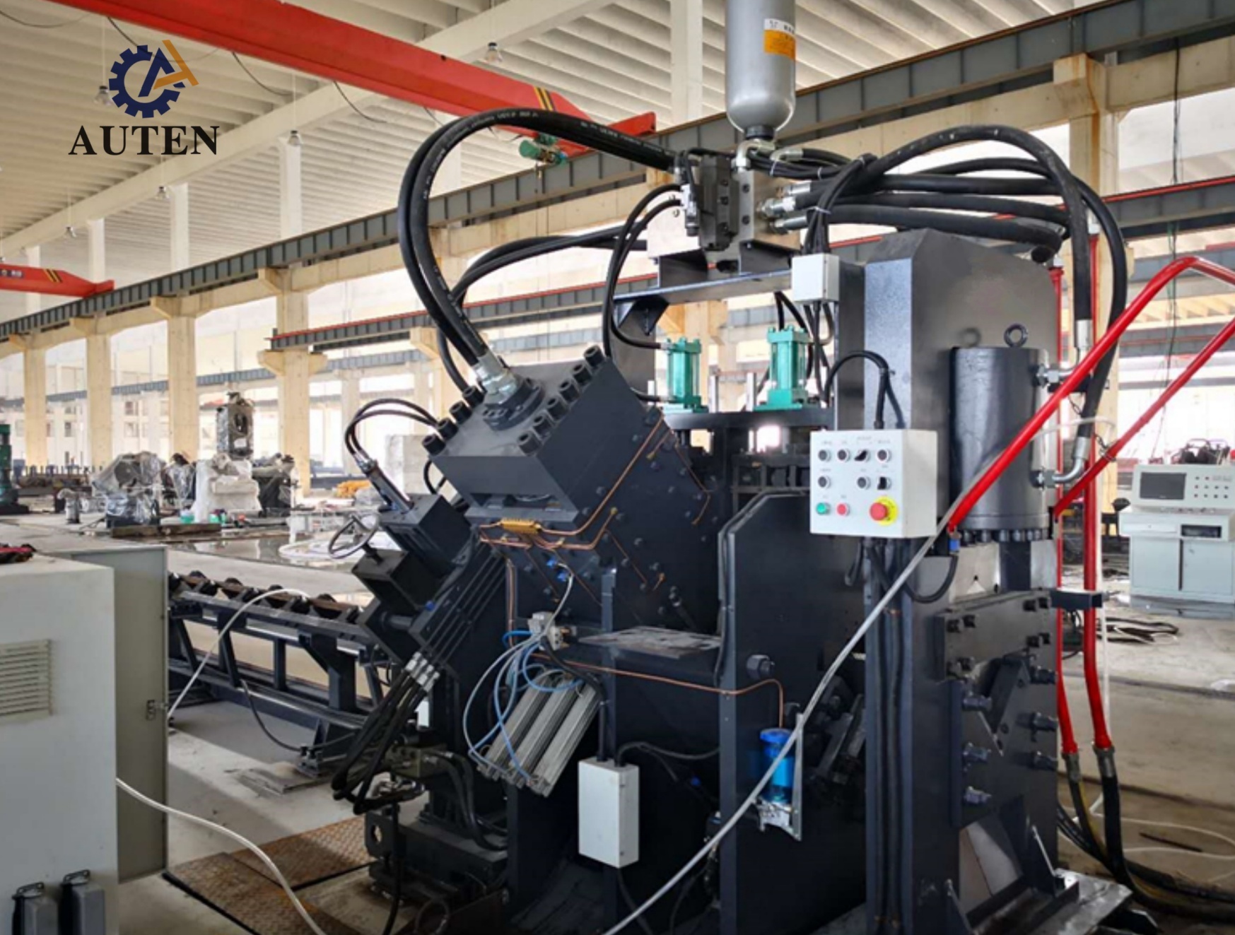 Cost Effective High Speed CNC Punching, Marking And Shearing Line For Angles Production