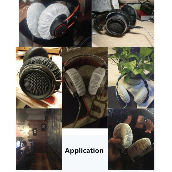 120mm Disposable Headset Covers , Headphone Hygiene Covers Non Woven Fabric Material