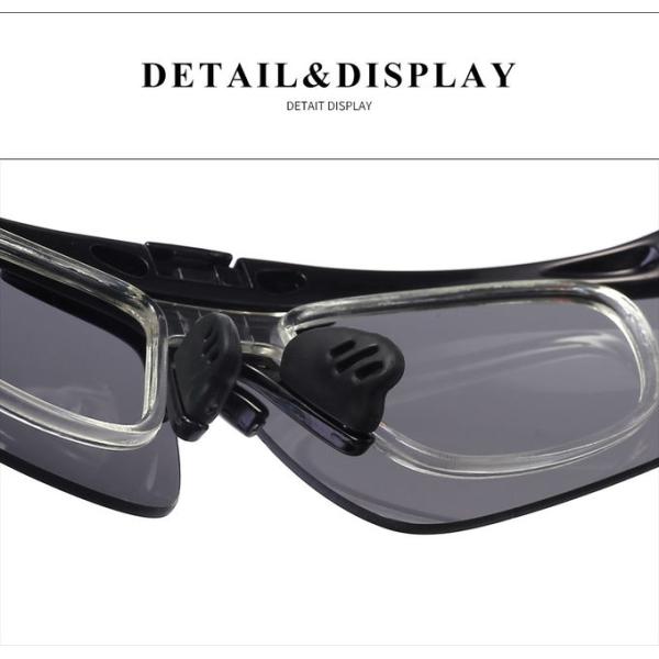 Windproof BSCI 134MM Rimless Sports Sunglasses 5 Lens Polarized Cycling