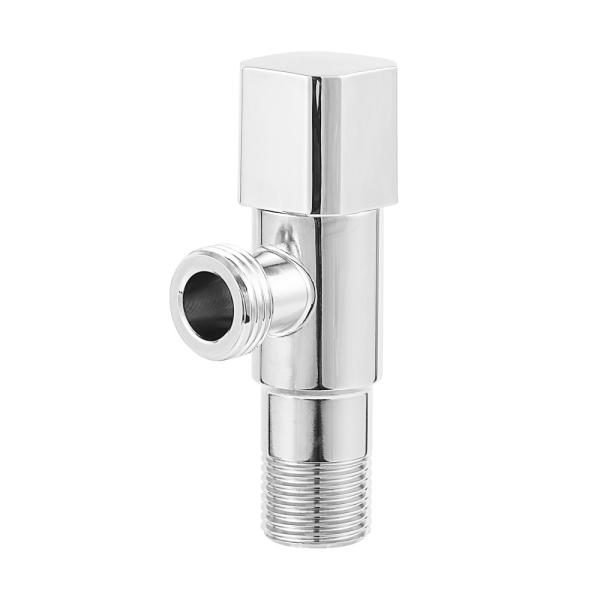 Hot Cold Water SS201 Plating Angle Valve For Wash Basin 1/2