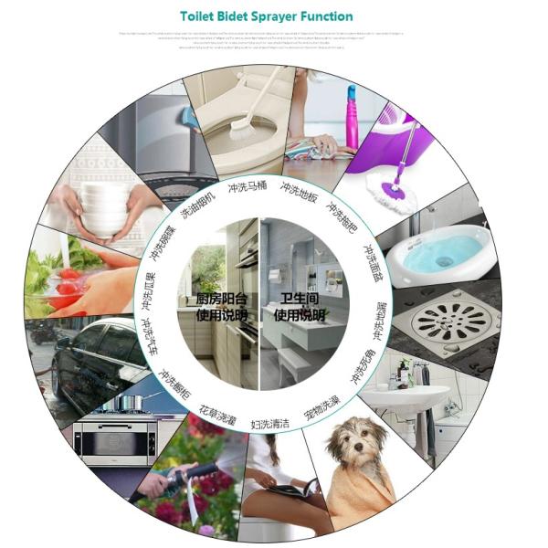 Various Color Hand Bidet Sprayer , CE Mirror Polished Bidet Toilet Spray