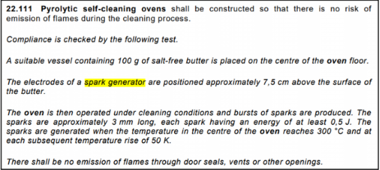 IEC 60335-2-6 High-Frequency Spark Generator 3mm Spark Length