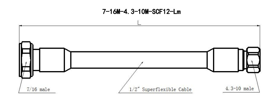 НИЗКОЕ PIM 3 метра мужчины DIN соединительного кабеля Superflex дюйма 1/2 МИНИ до 7/16 мужчин DIN