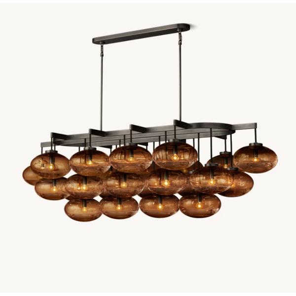 72' Промышленный стиль Антикварный латунный потолочный люстра 110V-240V