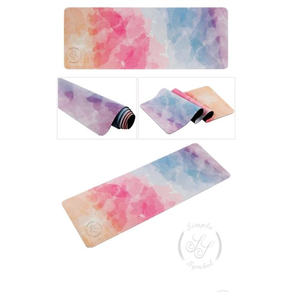 Non-slip Exercises Mat, Gymnastics Mats, Suede/ Microfiber surface Yoga mats, extended color printed yoga mat