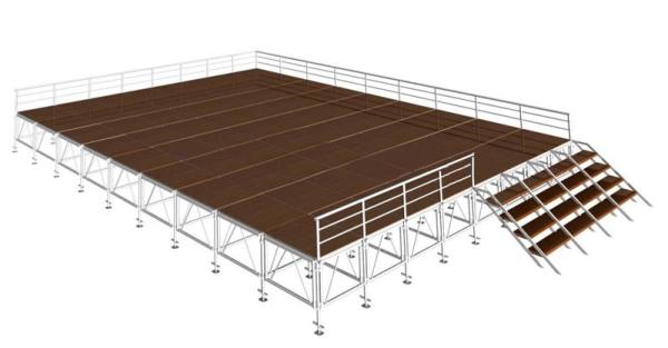 Exhibition Portable Moving Stage Platform / Aluminum Concert Stage