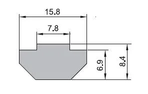 Aluminum Extrusion Connector Link 8 - 8 - 30 Chemical Polishing