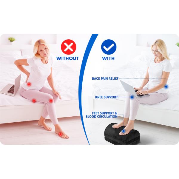 Customized Color Avalibaled 2022 Tall Adjustable Foot Rest Under Desk cushion for Warm Cozy Feet