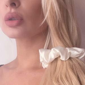 100% Mulberry Silk Head Wrap For Edges , 1cm Silk Hair Scrunchy
