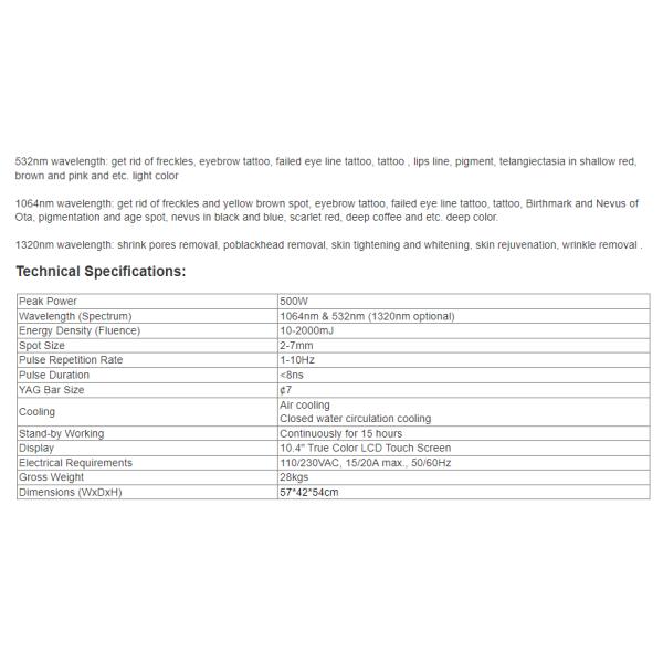 Professional Picolaser Picosecond Laser Q Switched ND YAG Laser Portable Tattoo Removal Carbon Peeling ND YAG Laser Machine Q Switched Erase Remove Color Tattoo